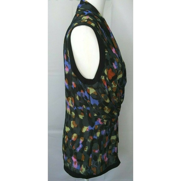 CAbi Flaunt Wrap Sleeveless Drape Front Blouse - Picture 5 of 9